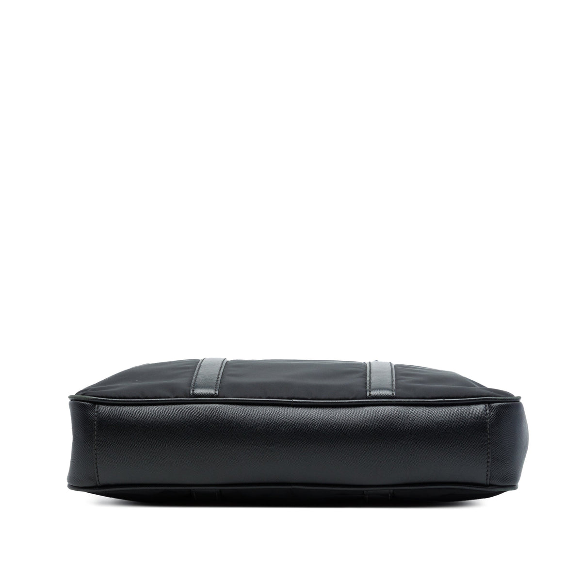 Prada Saffiano Trimmed Tessuto Business Bag