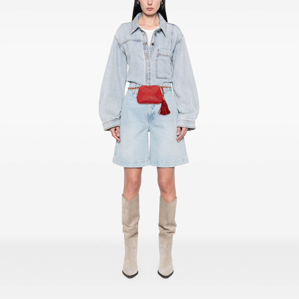 Chanel CC Quilted Lambskin Frame Belt Bag