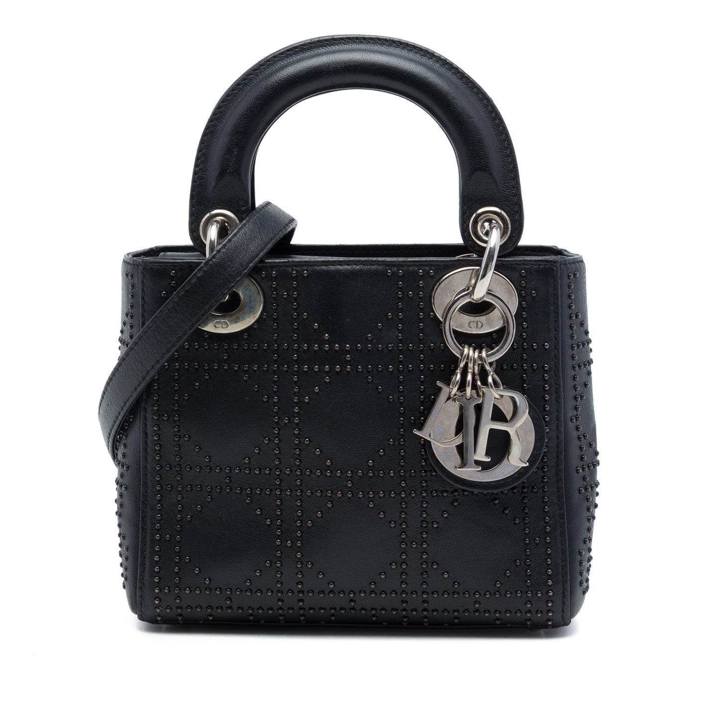 Dior Mini Calfskin Cannage Studded Lady Dior