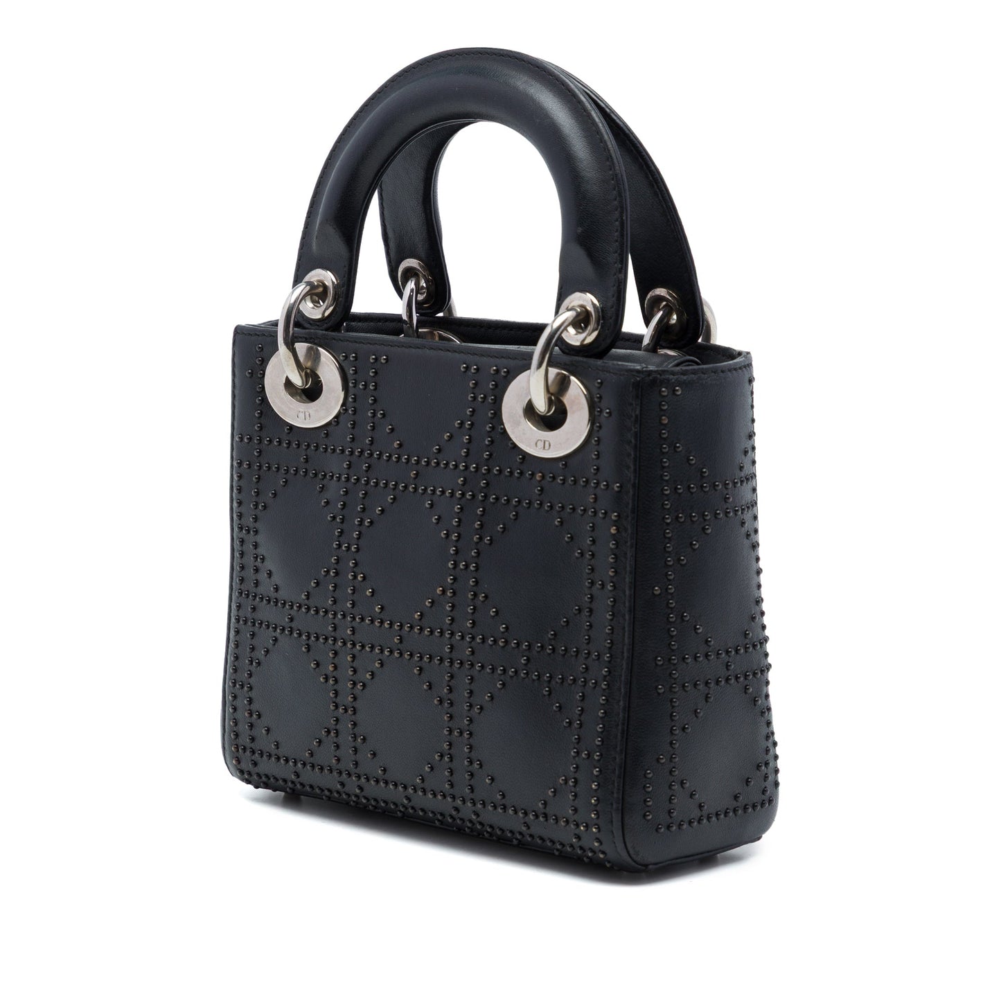Dior Mini Calfskin Cannage Studded Lady Dior