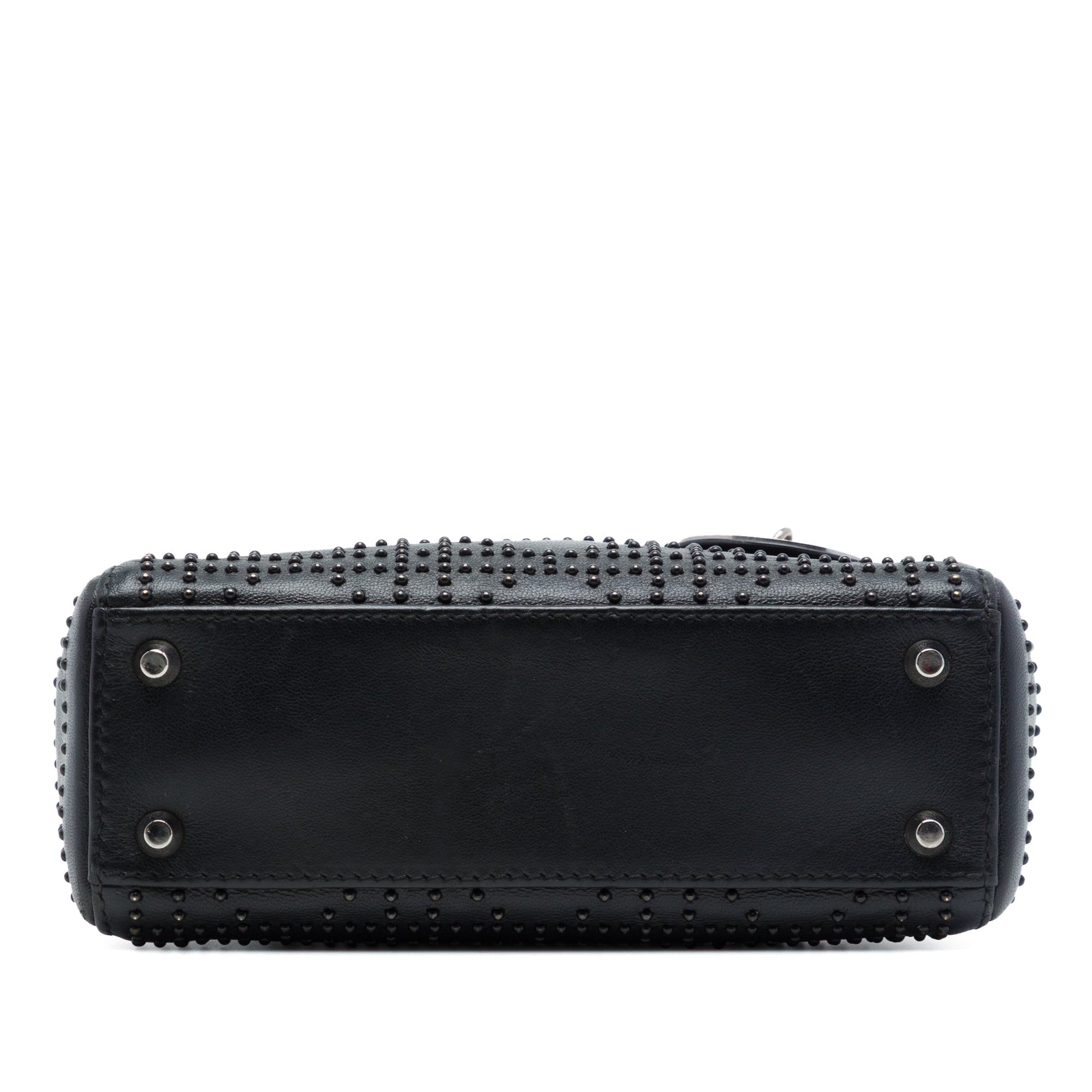 Dior Mini Calfskin Cannage Studded Lady Dior