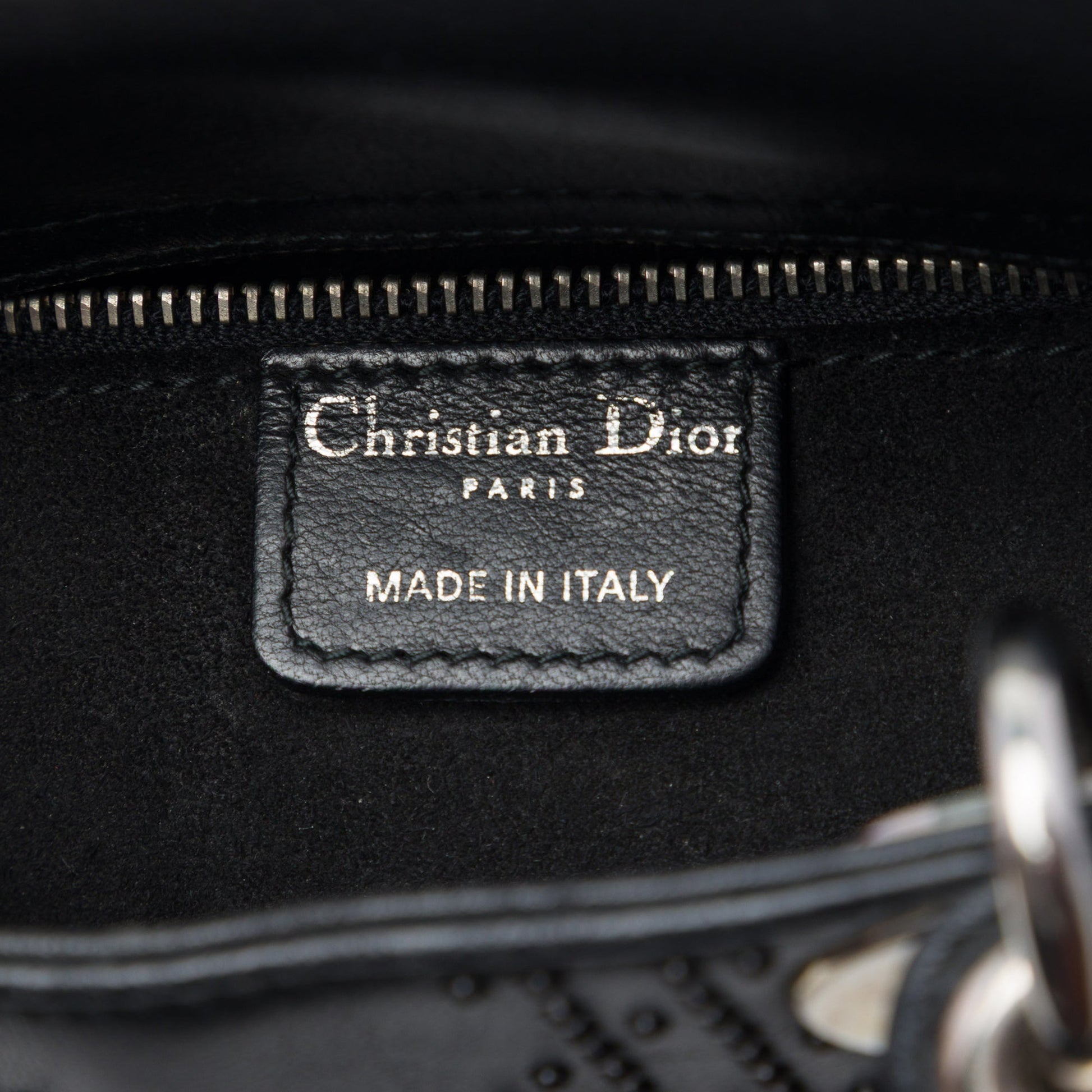 Dior Mini Calfskin Cannage Studded Lady Dior