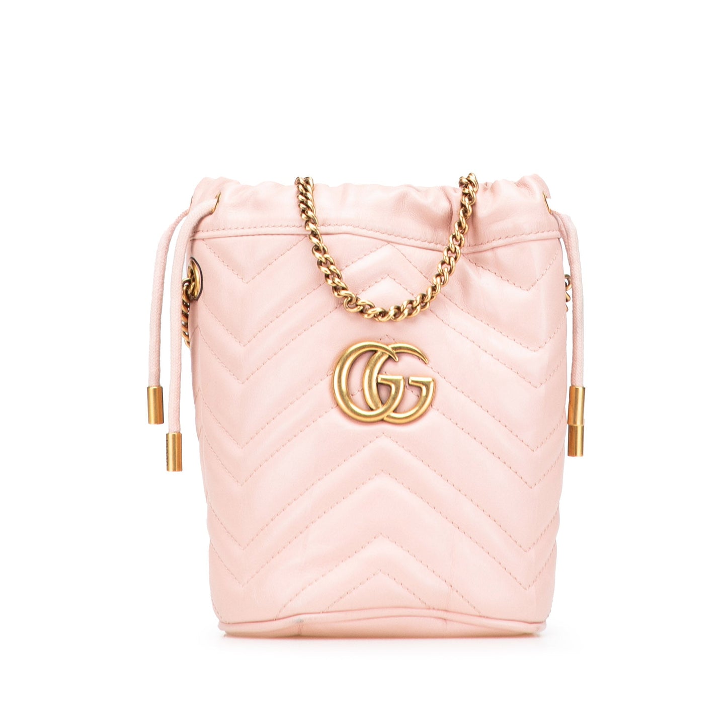 Gucci Small GG Marmont Leather Matelasse Bucket Bag