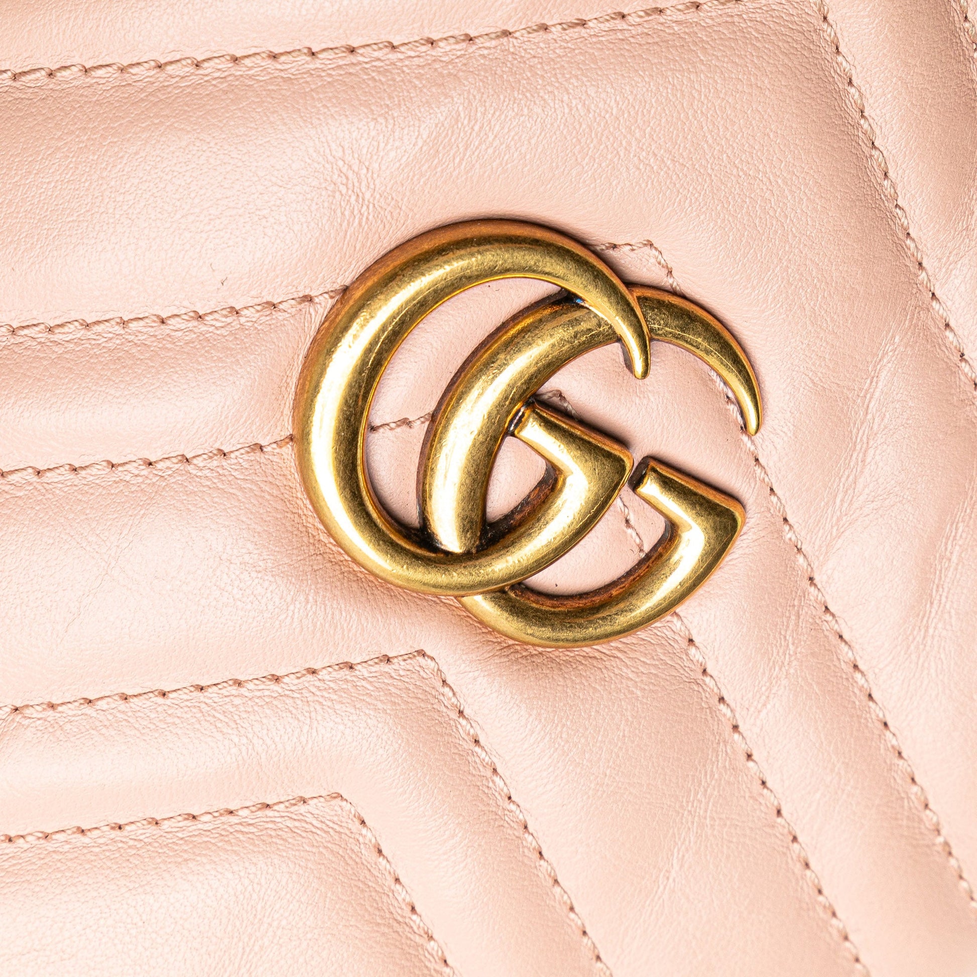 Gucci Small GG Marmont Leather Matelasse Bucket Bag