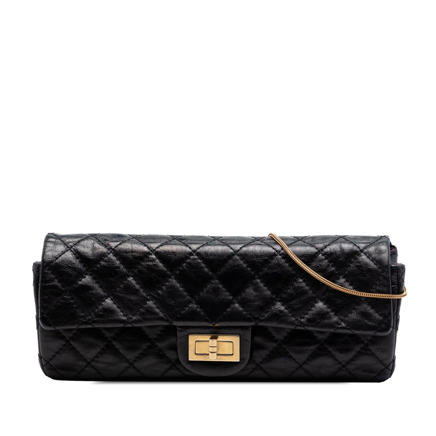 Chanel Quilted Glazed Calfskin Reissue 2.55 East West Single Flap