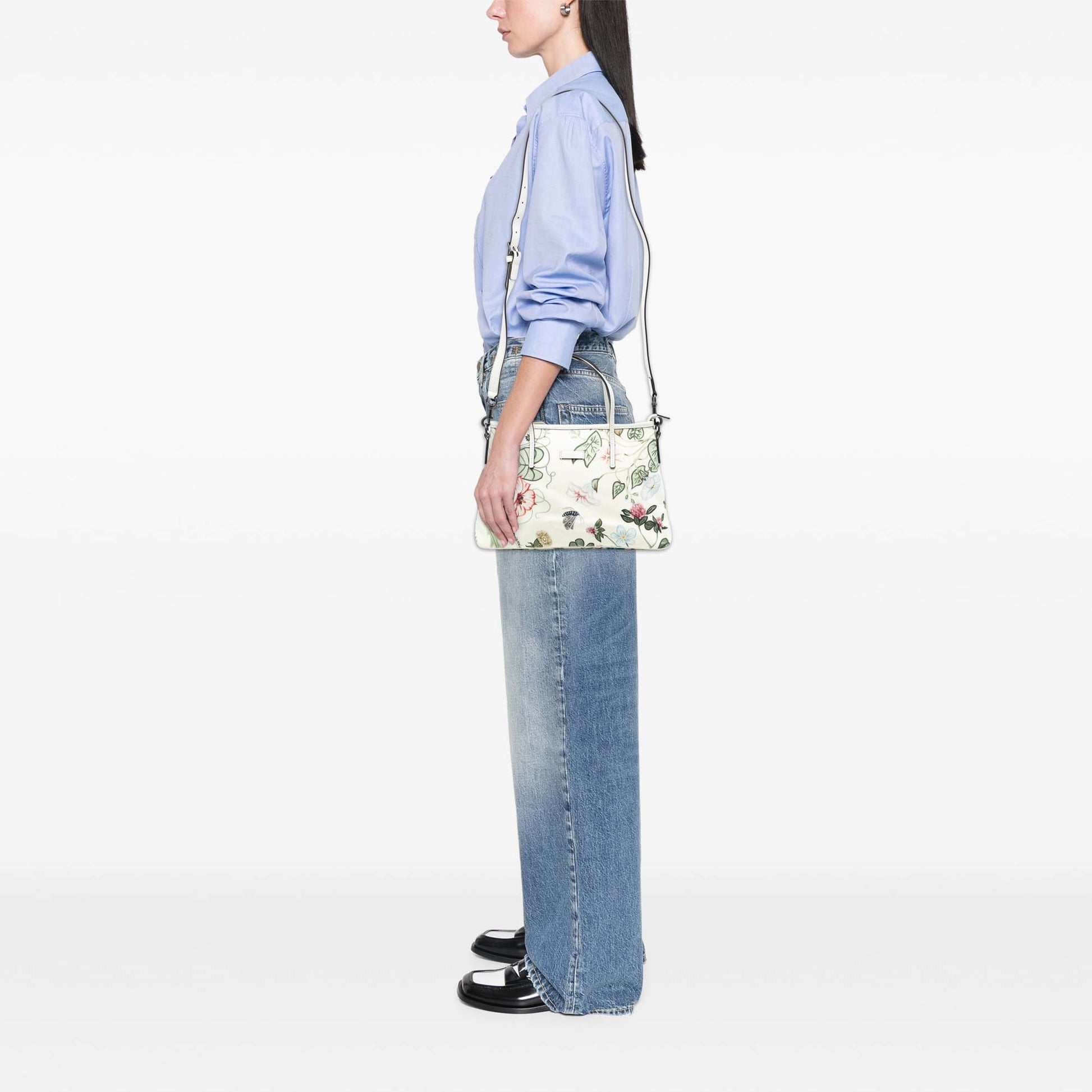 Gucci Small Canvas Flora Knight Convertible Tote