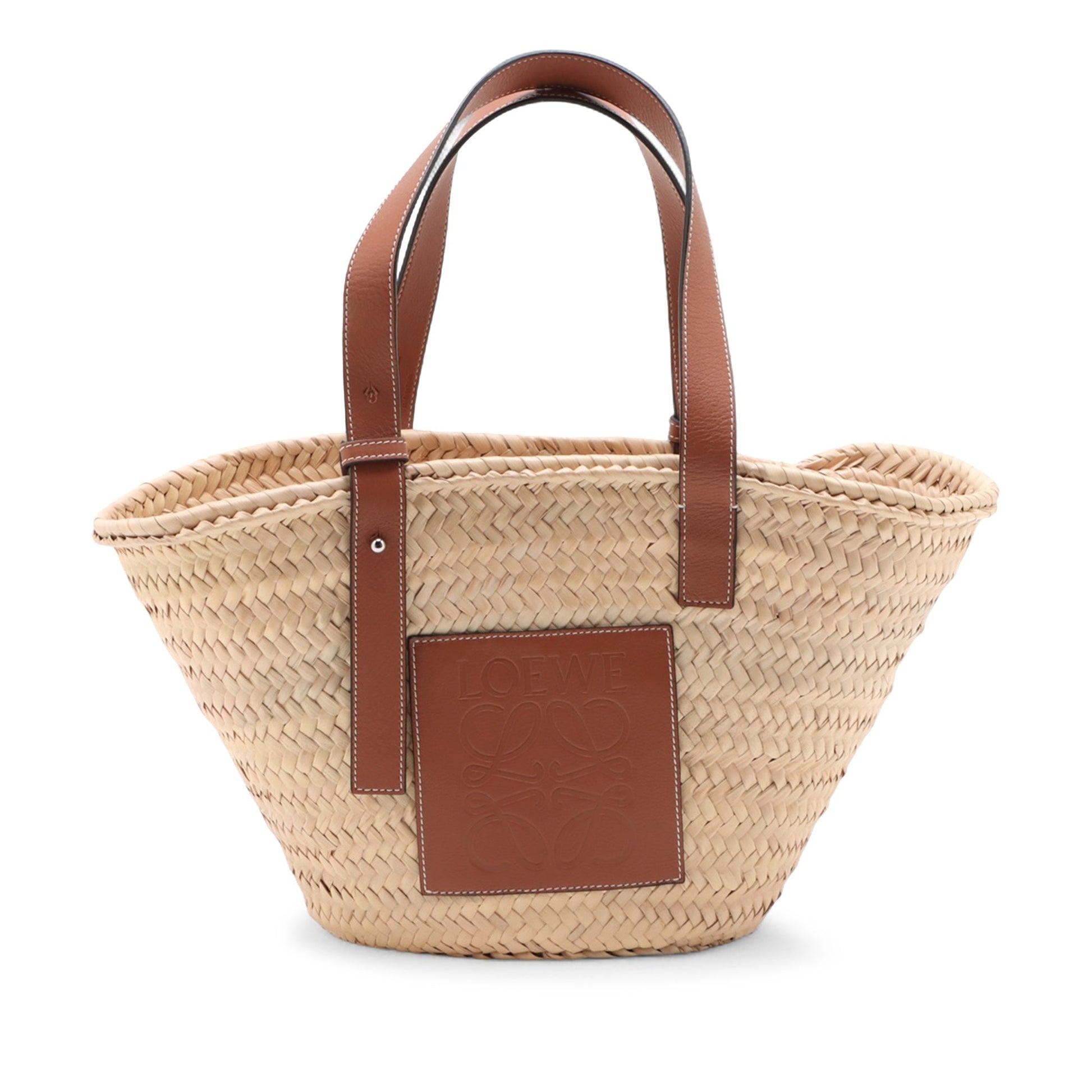 LOEWE Medium Raffia Basket Tote