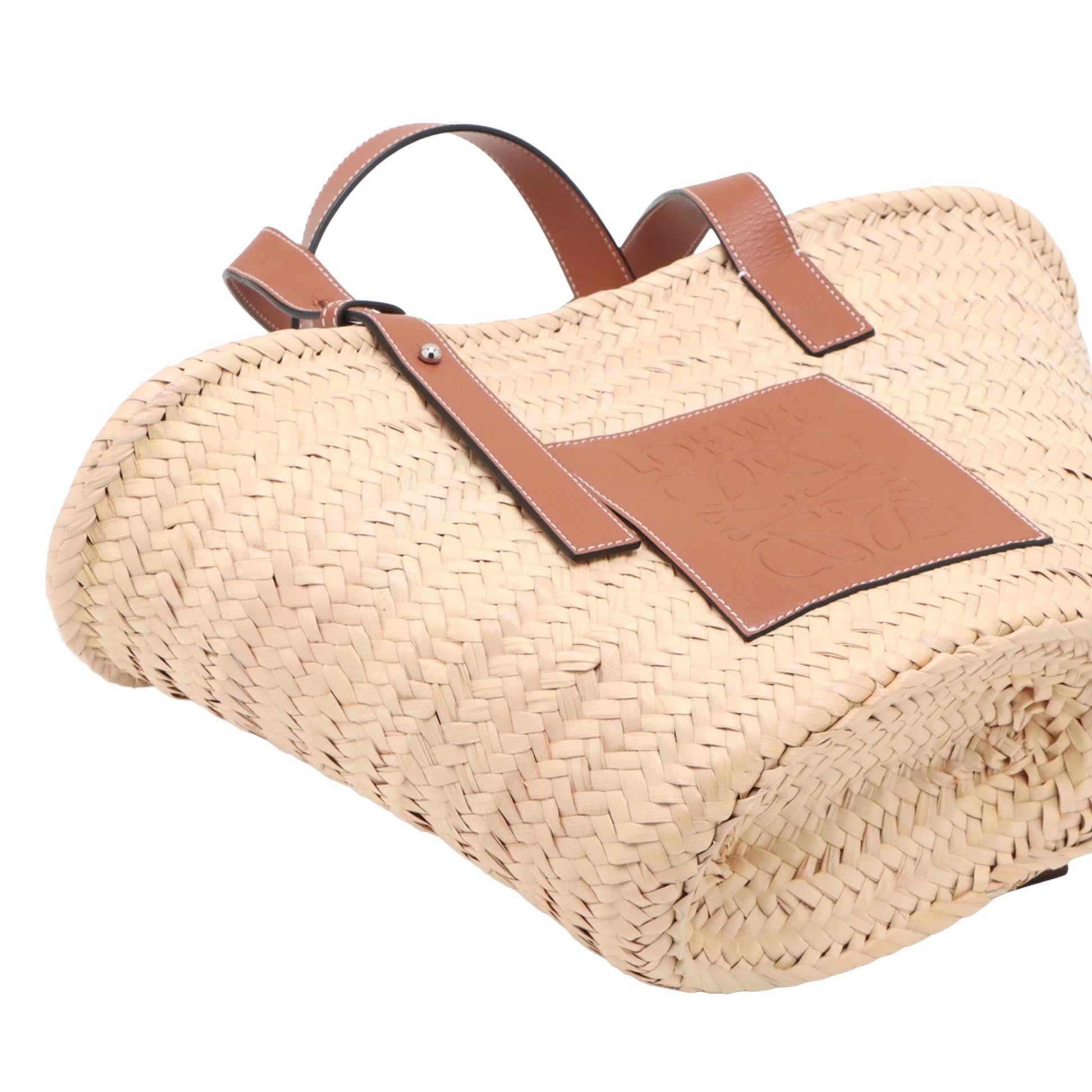 LOEWE Medium Raffia Basket Tote