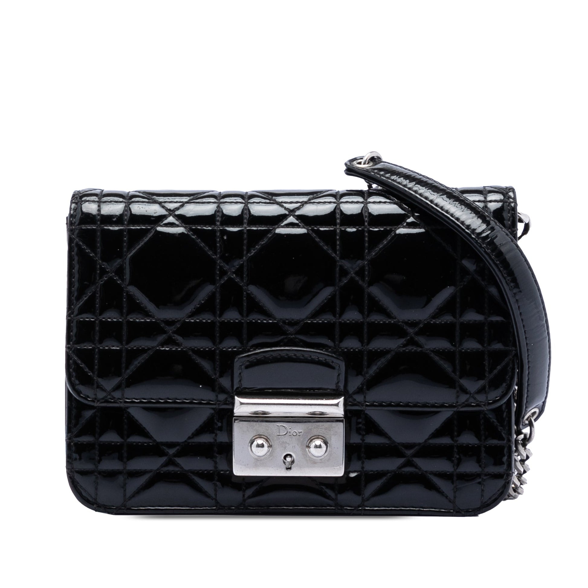 Dior Mini Patent Cannage Miss Dior Pouch