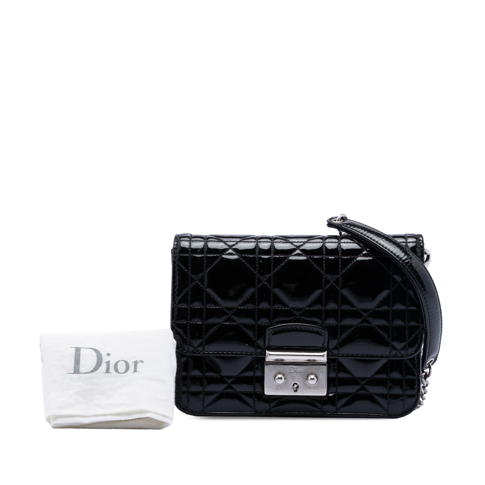 Dior Mini Patent Cannage Miss Dior Pouch