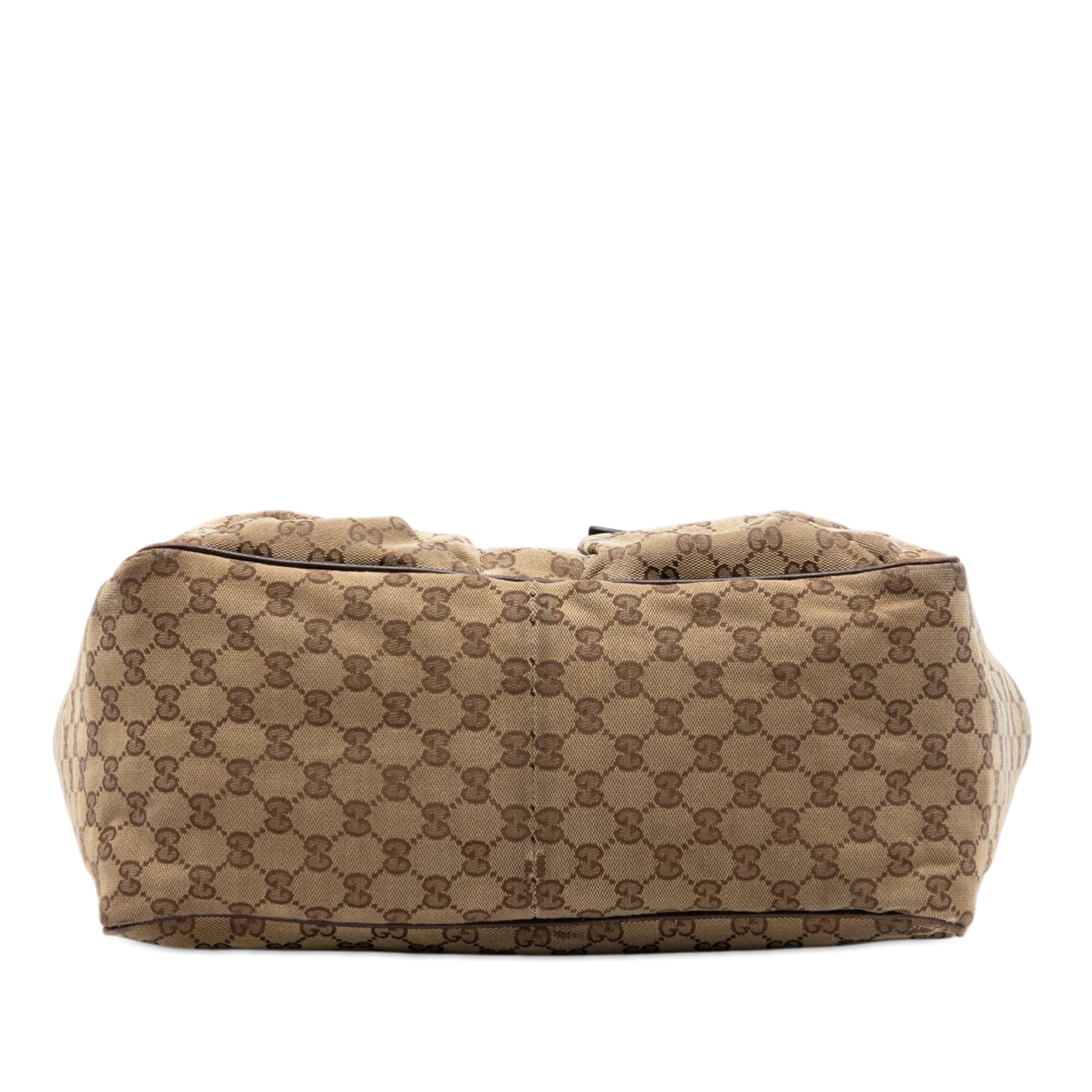 Gucci GG Canvas Web Double Pockets Tote