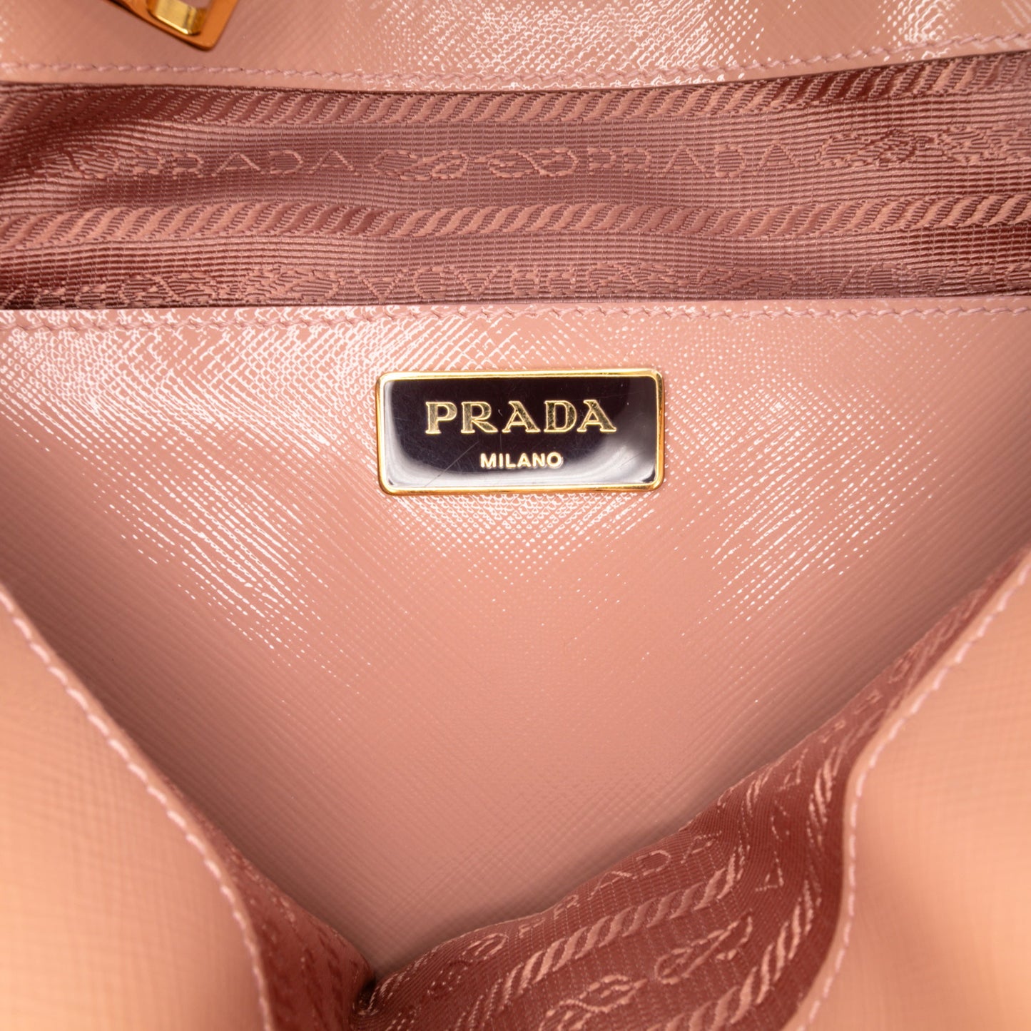 Prada Medium Saffiano Vernice Promenade Satchel