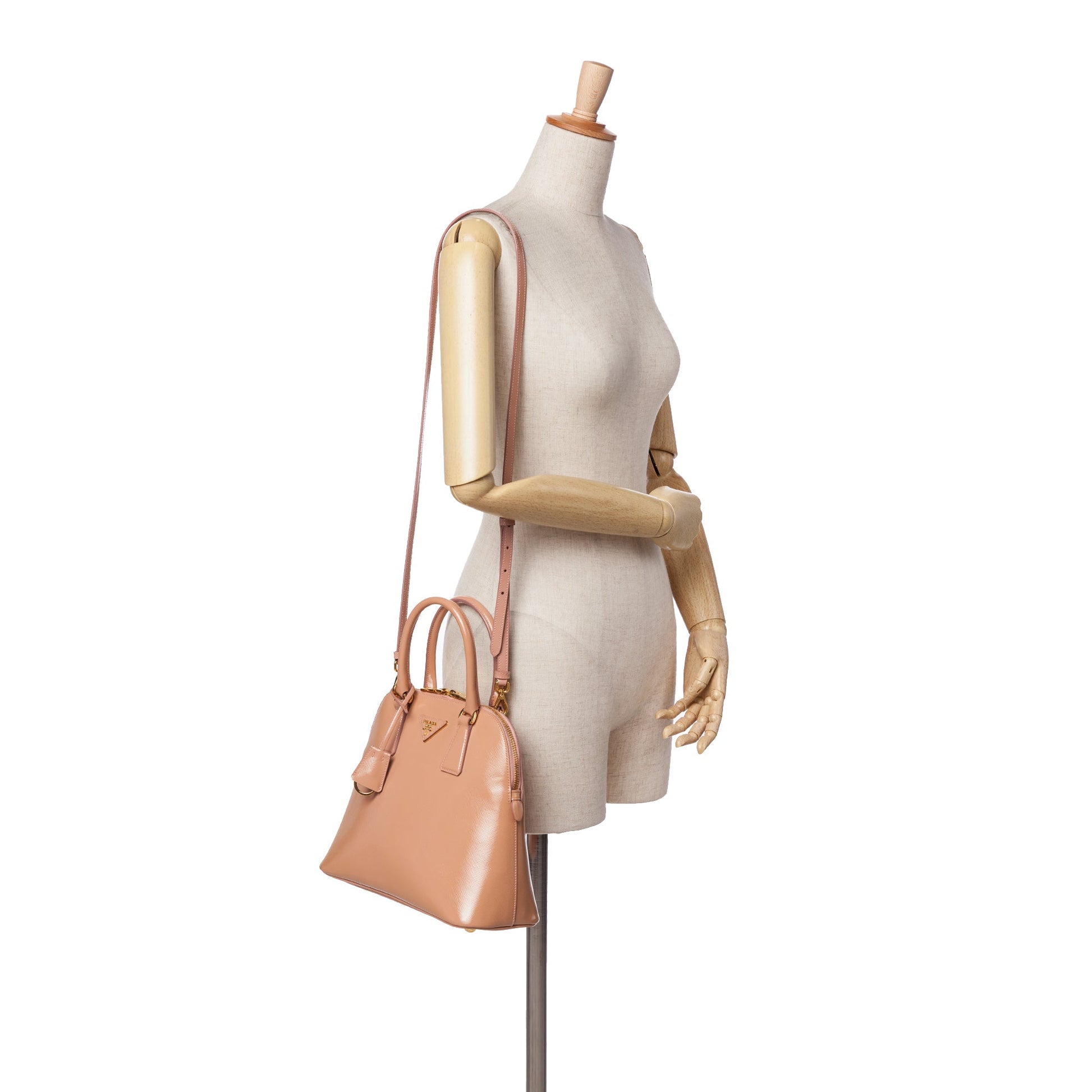 Prada Medium Saffiano Vernice Promenade Satchel