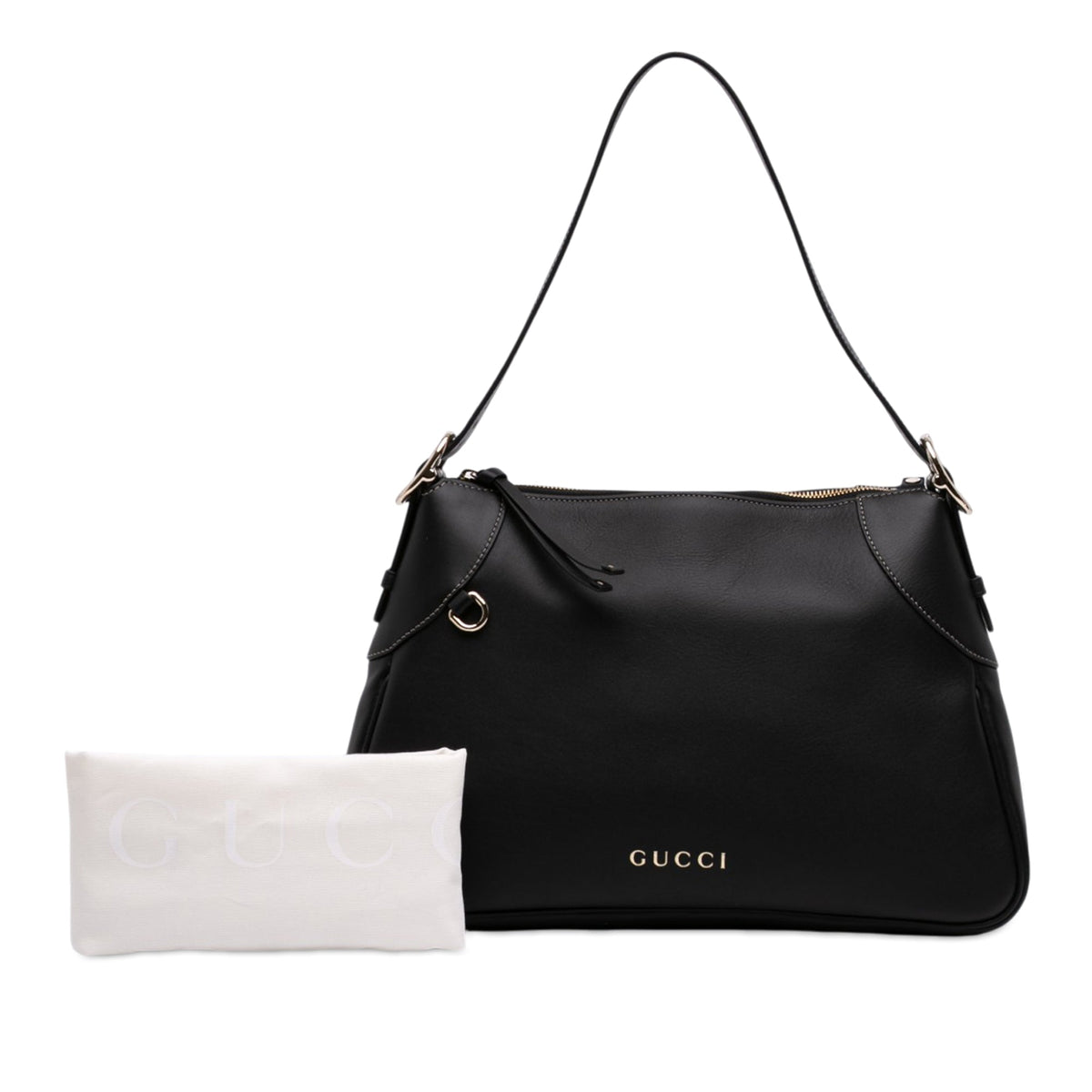 Gucci Medium Calfskin GG Emblem Shoulder Bag