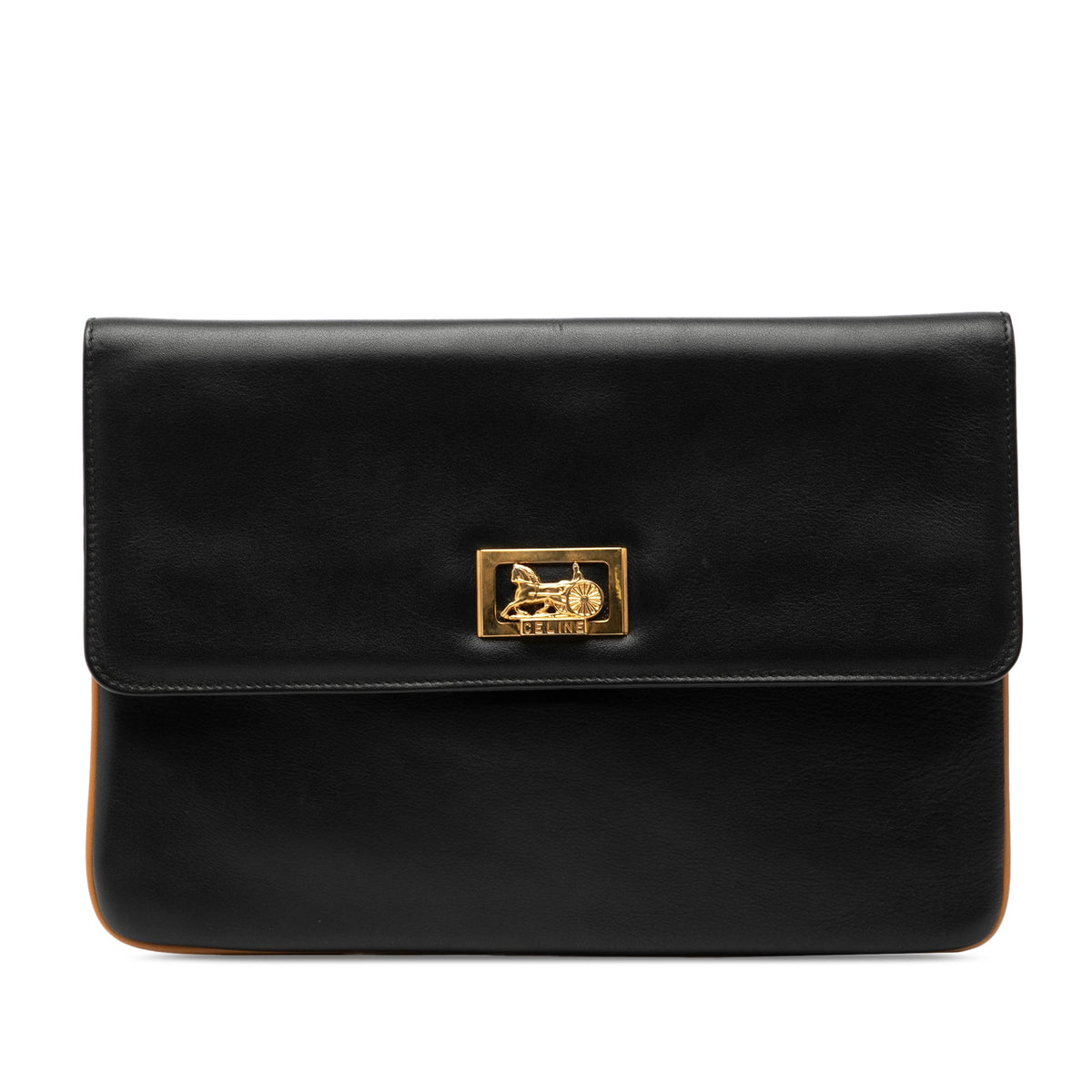 Celine Leather Carriage Clutch