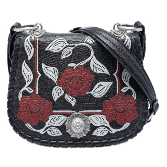 Miu Miu Goatskin Madras Floral Embossed Crossbody