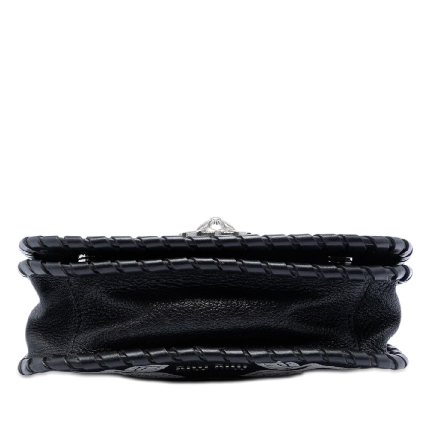 Miu Miu Goatskin Madras Floral Embossed Crossbody