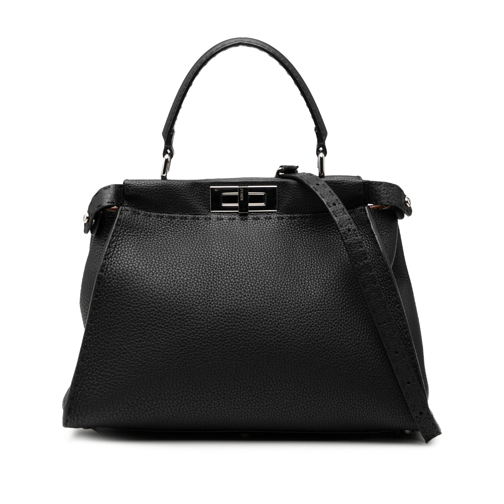 Fendi Medium Leather Peekaboo Selleria Satchel
