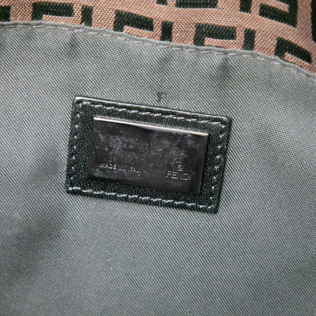 Fendi Zucchino Canvas Tote — Brown