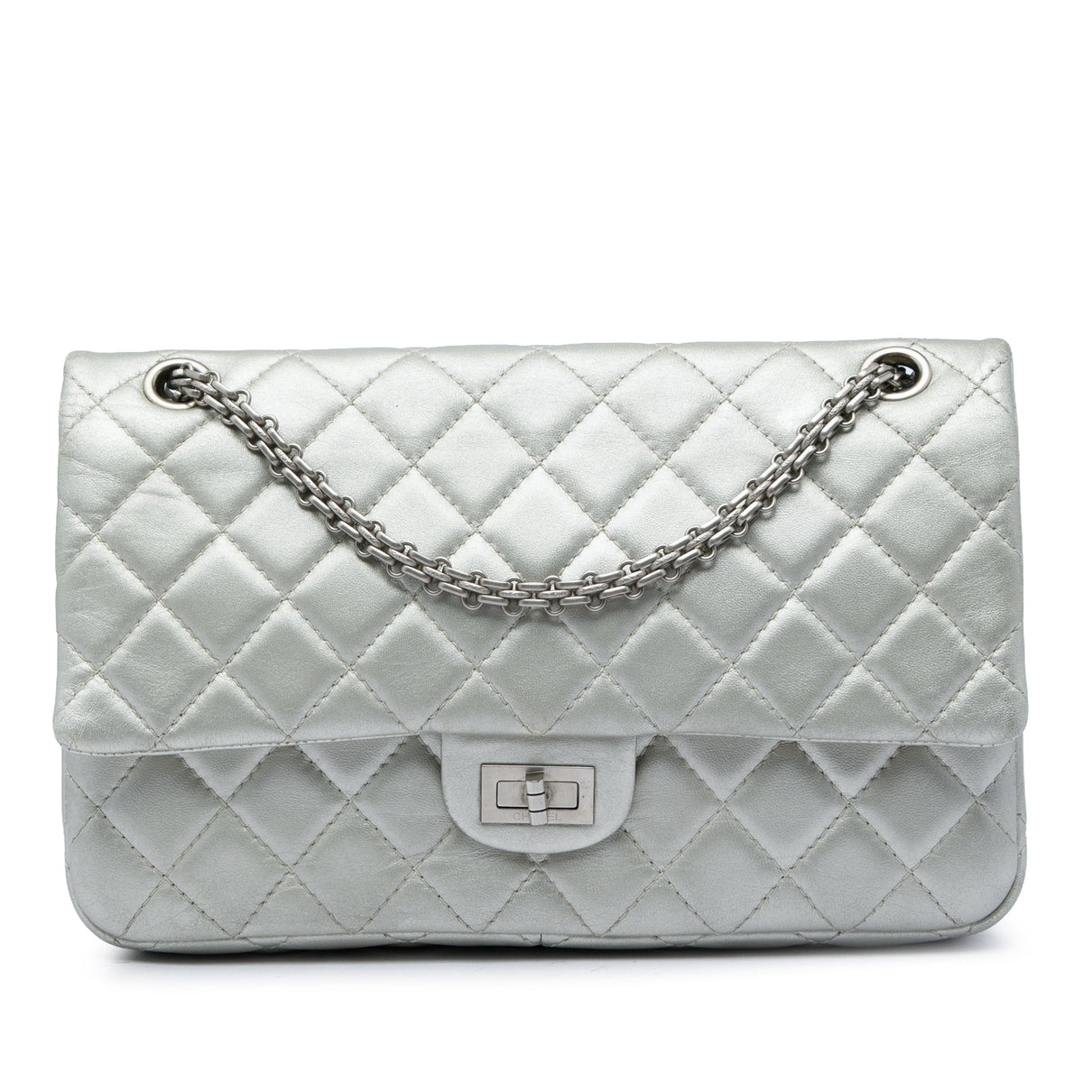 Chanel Quilted Metallic Lambskin Reissue 2.55 Double Flap 226