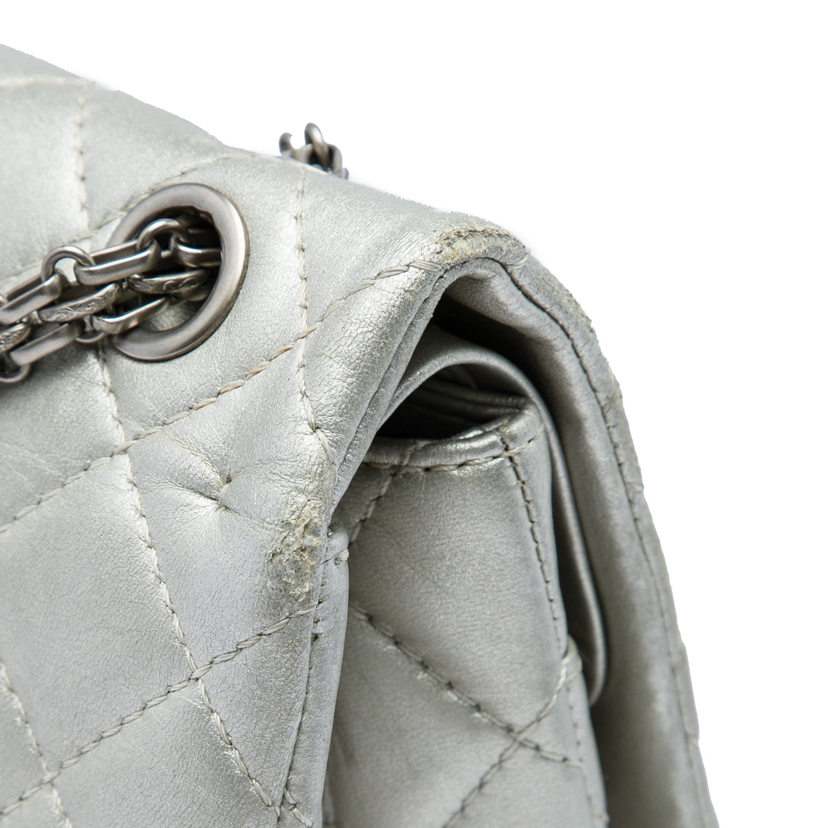 Chanel Quilted Metallic Lambskin Reissue 2.55 Double Flap 226
