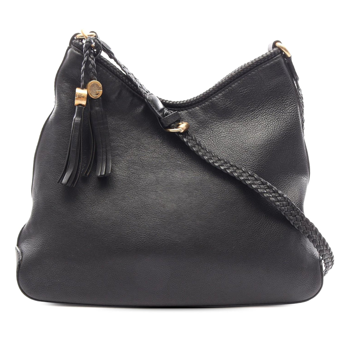 Gucci Calfskin Marrakech Shoulder Bag — Black