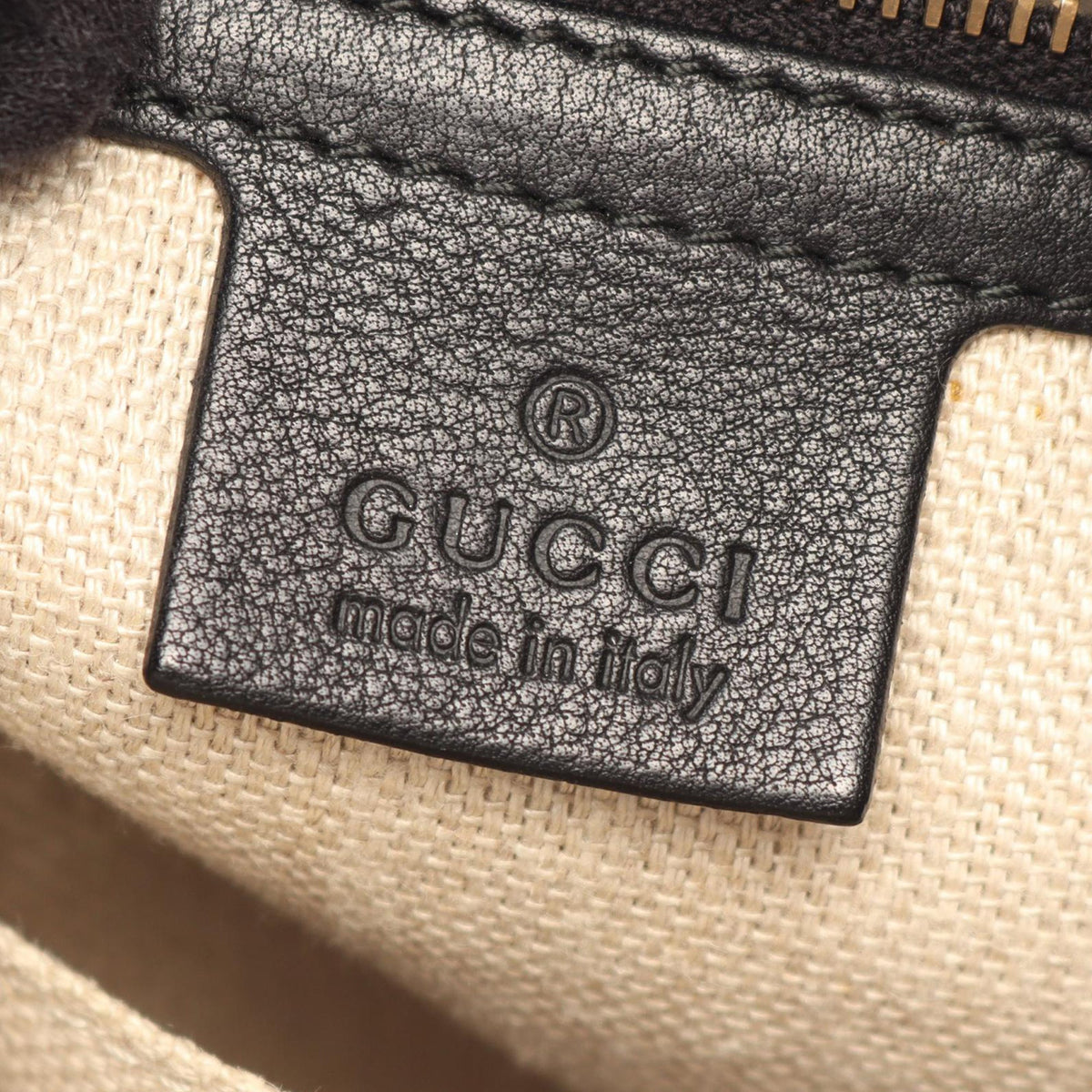 Gucci Calfskin Marrakech Shoulder Bag — Black