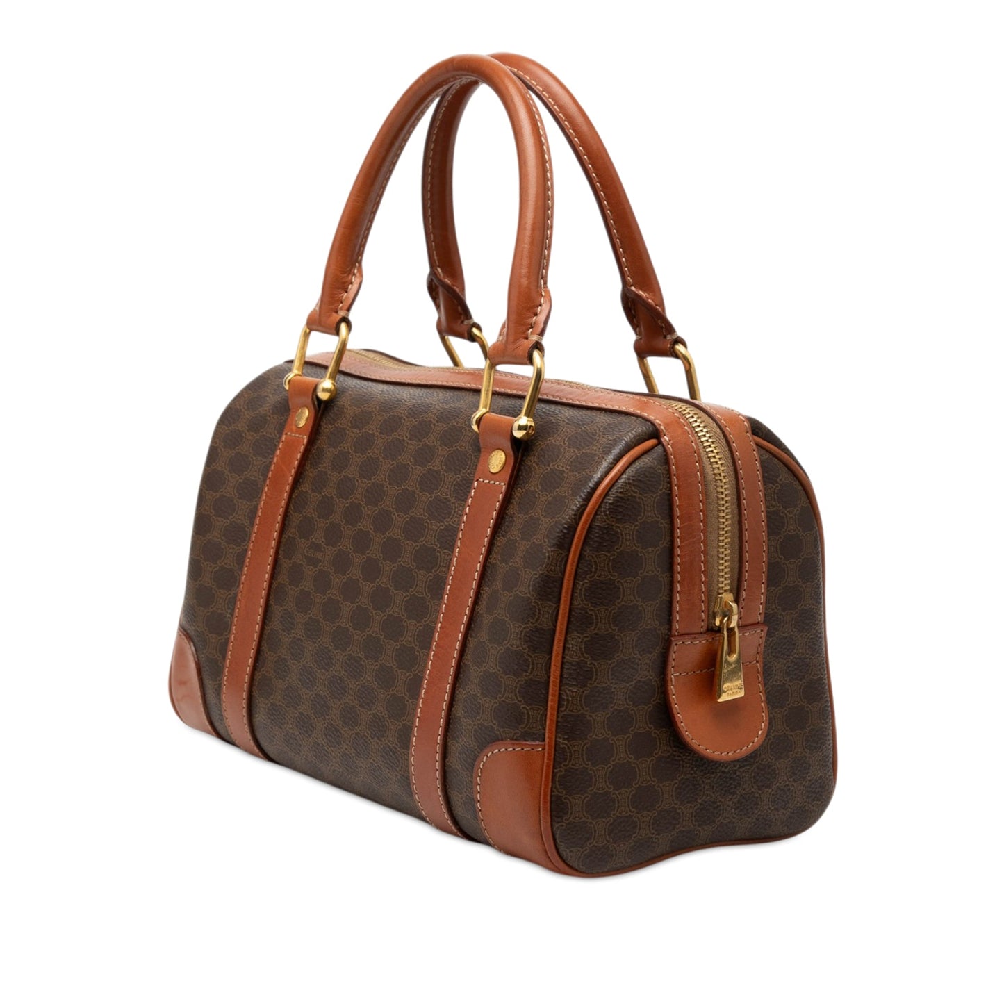 Celine Macadam Coated Canvas Boston Bag