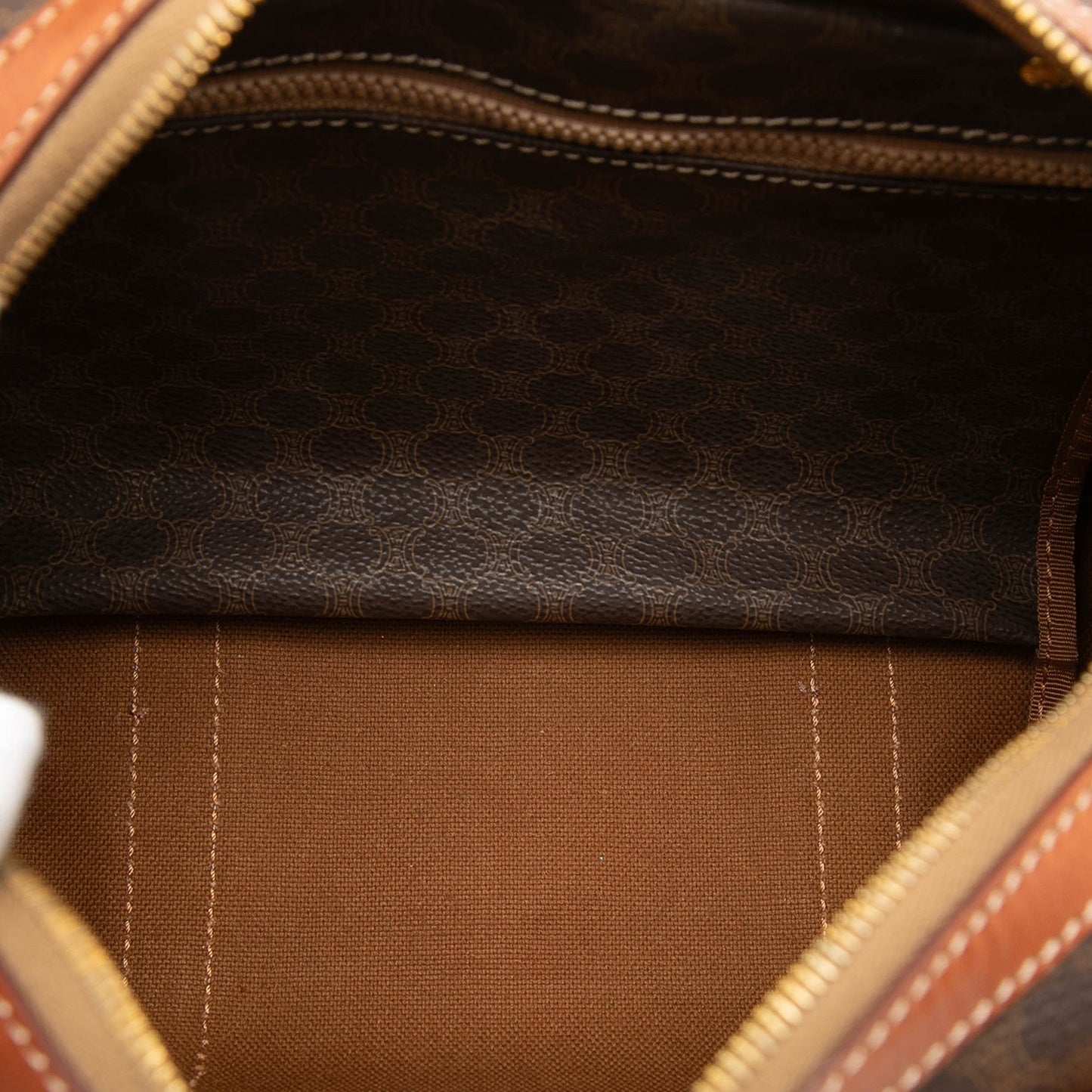 Celine Macadam Coated Canvas Boston Bag