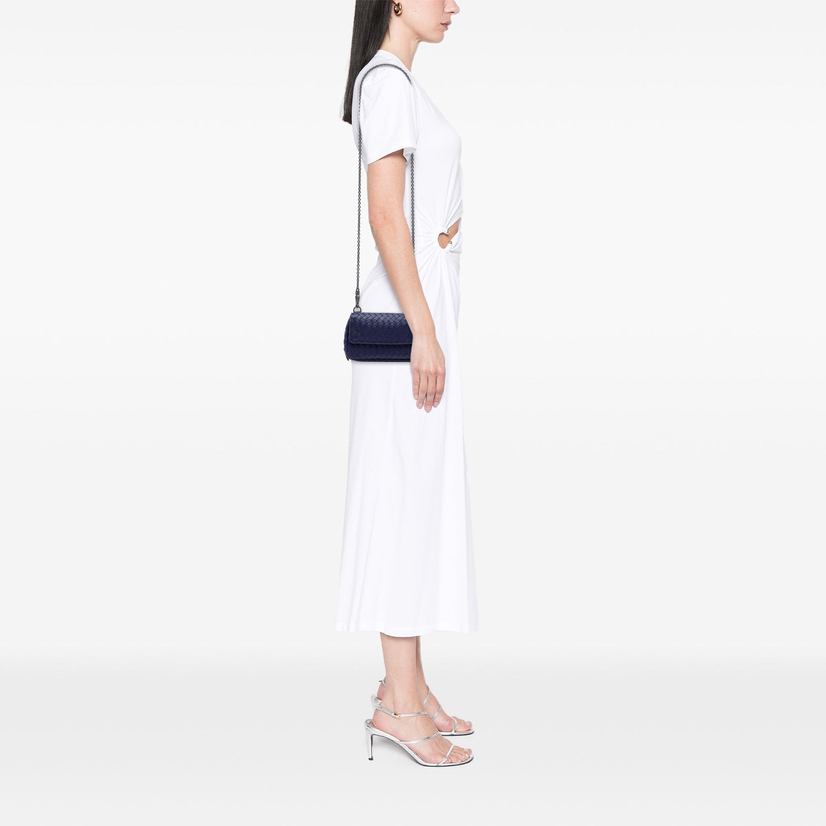 Bottega Veneta Mini Nappa Intrecciato Expandable Chain Flap Crossbody