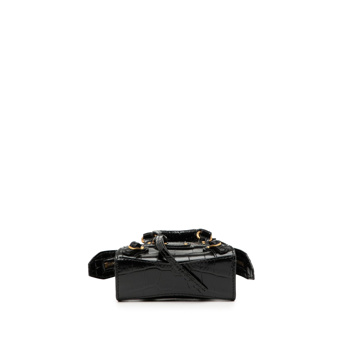 Balenciaga Super Nano Croc Embossed Calfskin Neo Classic City