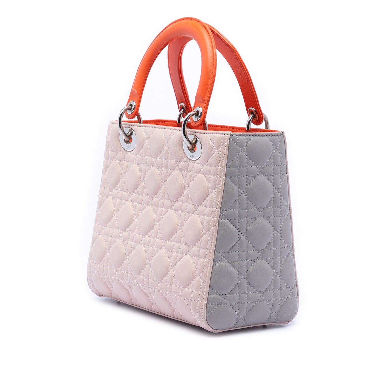 Dior Medium Tricolor Lambskin Cannage Lady Dior