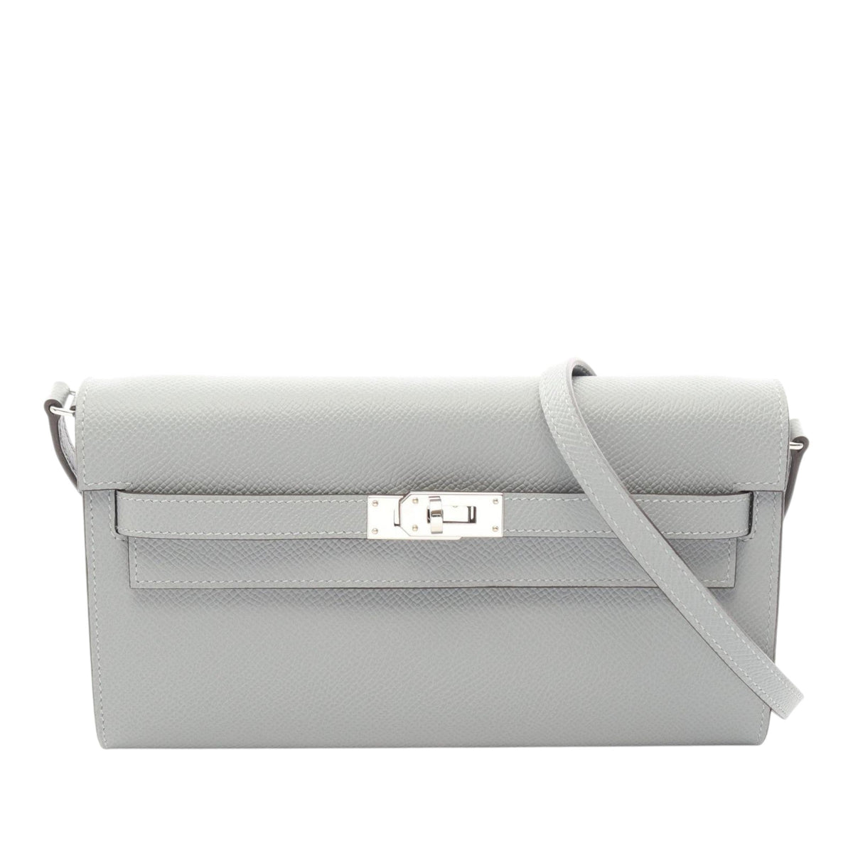 Hermès Epsom Classique Kelly To Go Wallet — Gray