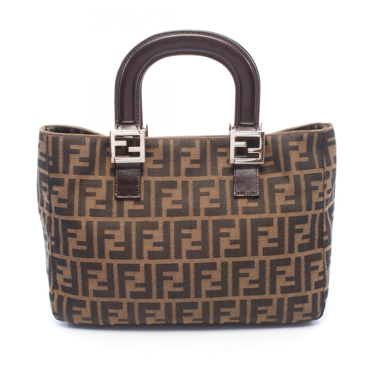 Fendi Zucca Canvas Handbag — Brown