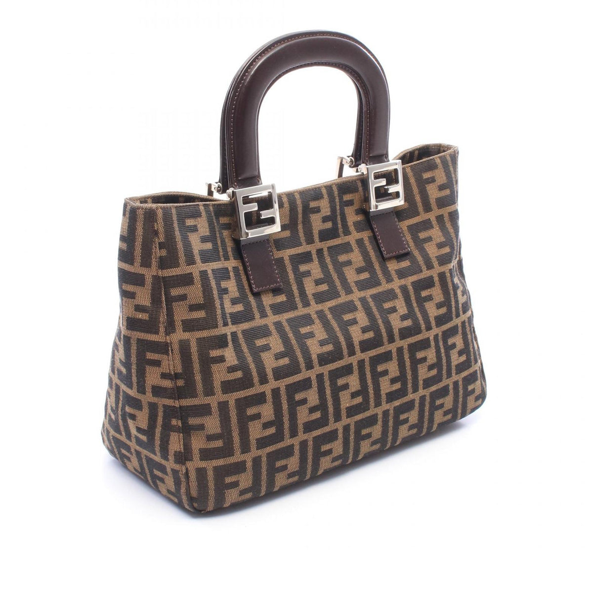 Fendi Zucca Canvas Handbag — Brown