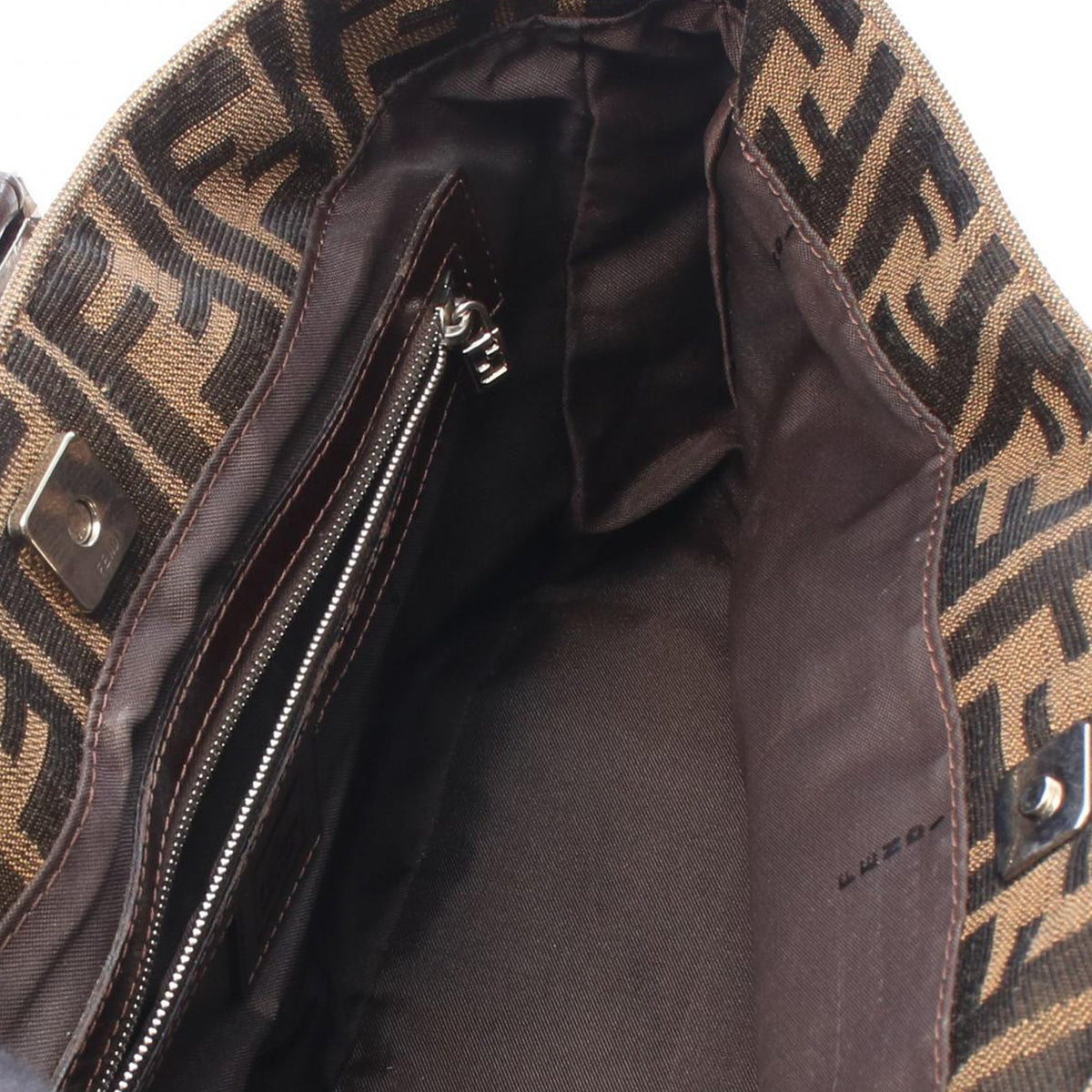 Fendi Zucca Canvas Handbag — Brown