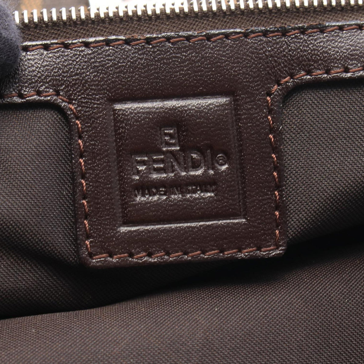 Fendi Zucca Canvas Handbag — Brown