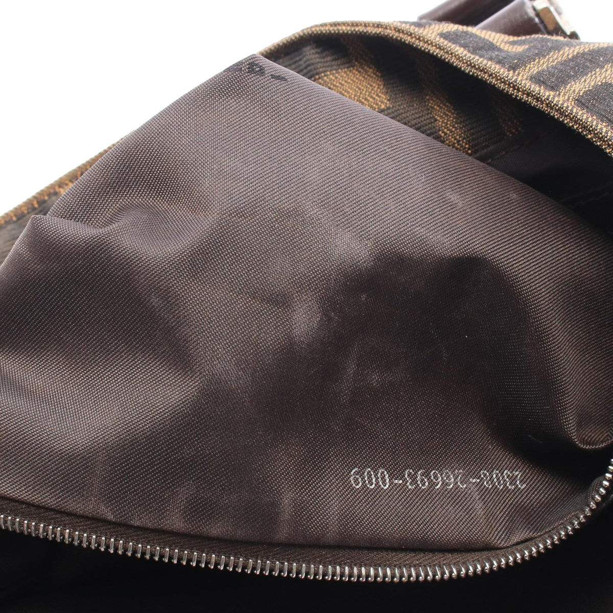 Fendi Zucca Canvas Handbag — Brown