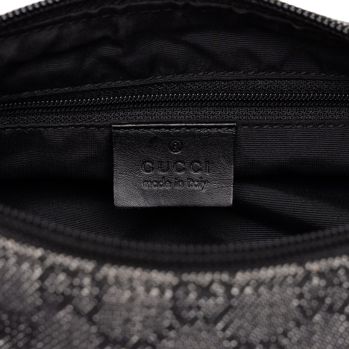 Gucci GG Denim Shoulder Bag — Gray