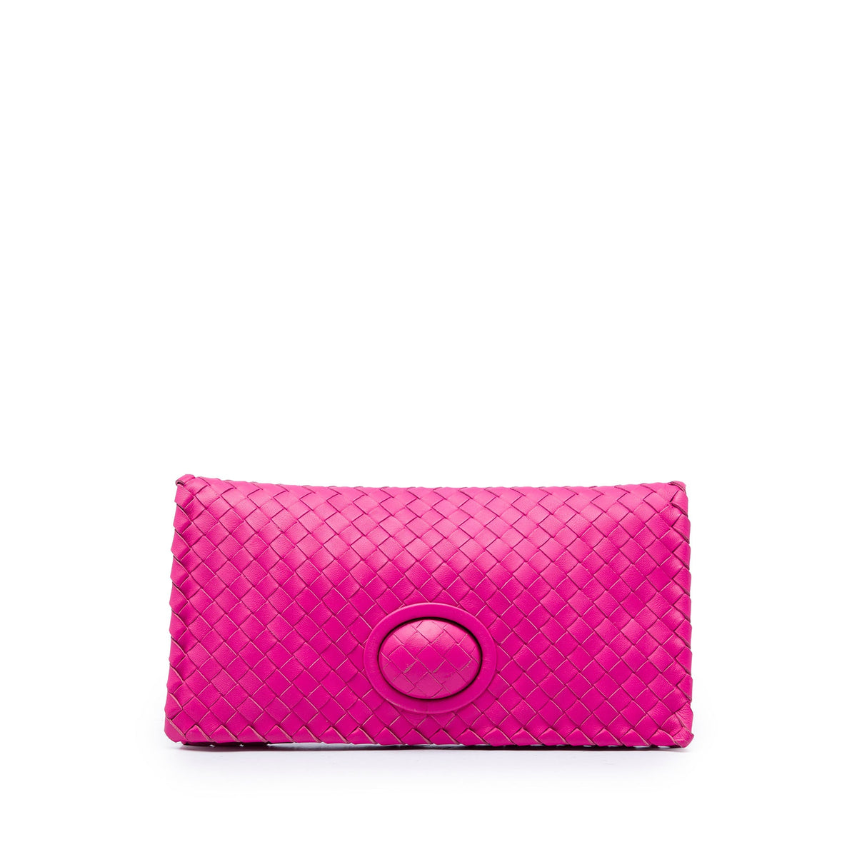 Bottega Veneta Nappa Intrecciato Turn Lock Clutch