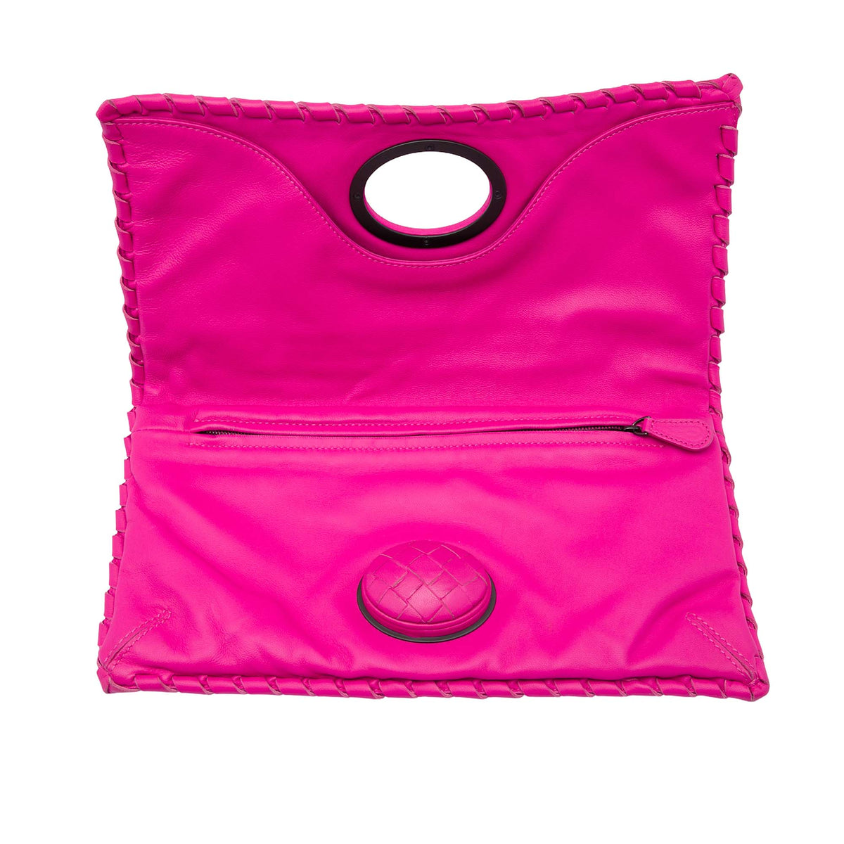Bottega Veneta Nappa Intrecciato Turn Lock Clutch
