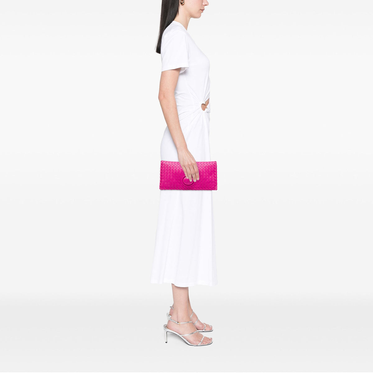 Bottega Veneta Nappa Intrecciato Turn Lock Clutch