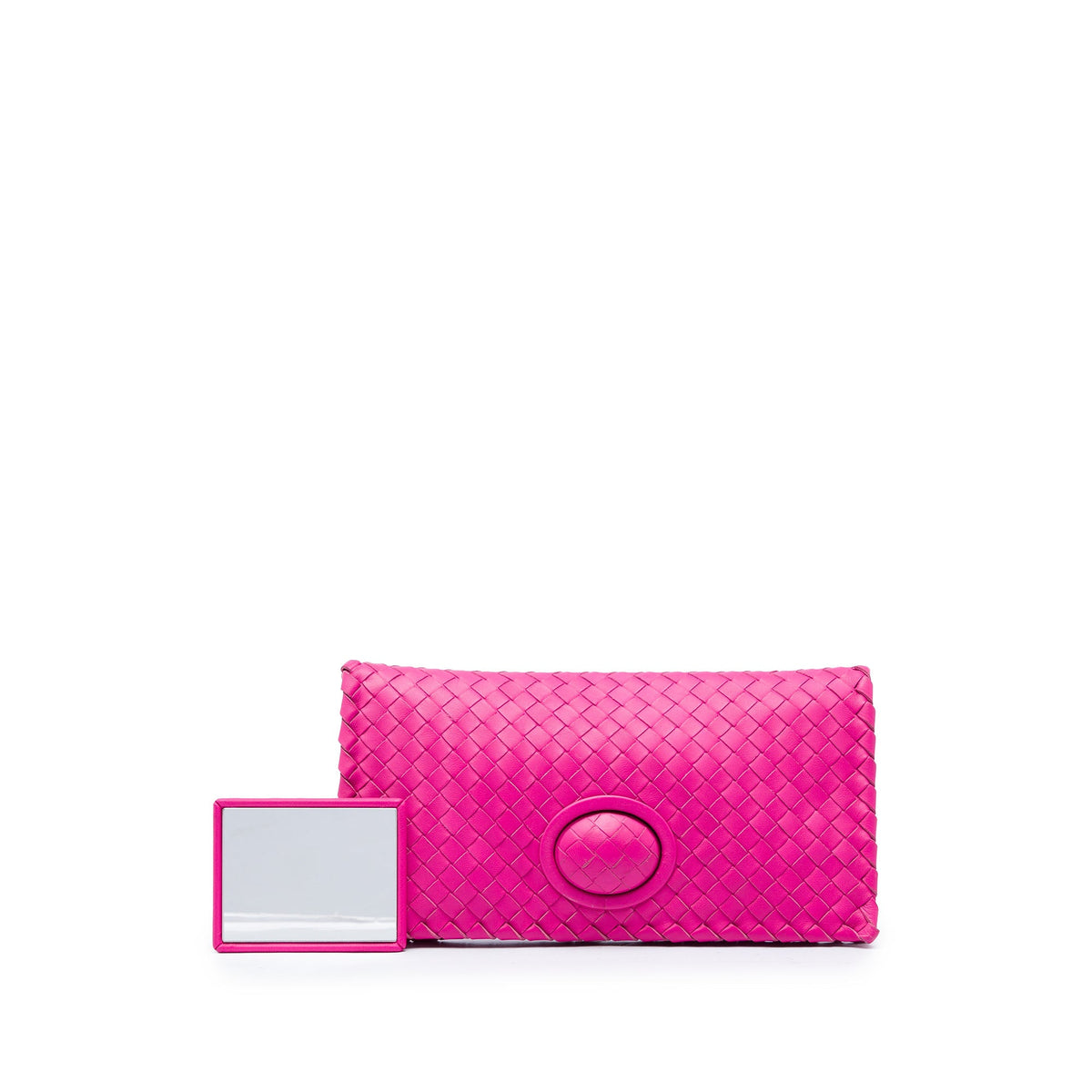 Bottega Veneta Nappa Intrecciato Turn Lock Clutch