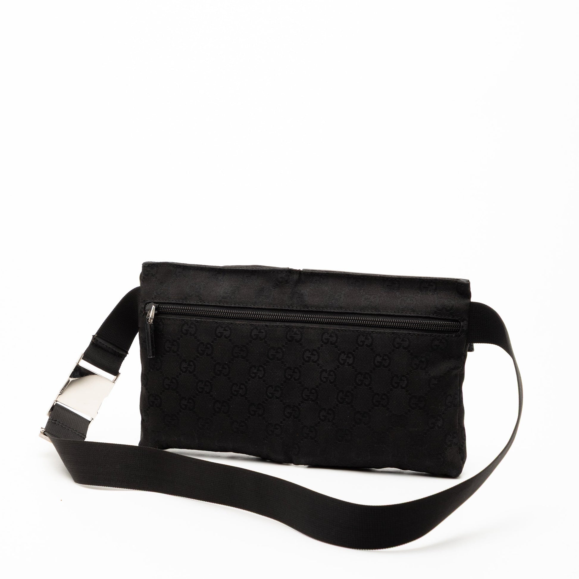 Gucci GG Canvas Double Pocket Belt Bag