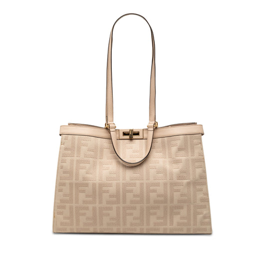 Fendi Zucca Embroidered Canvas Peekaboo X Tote