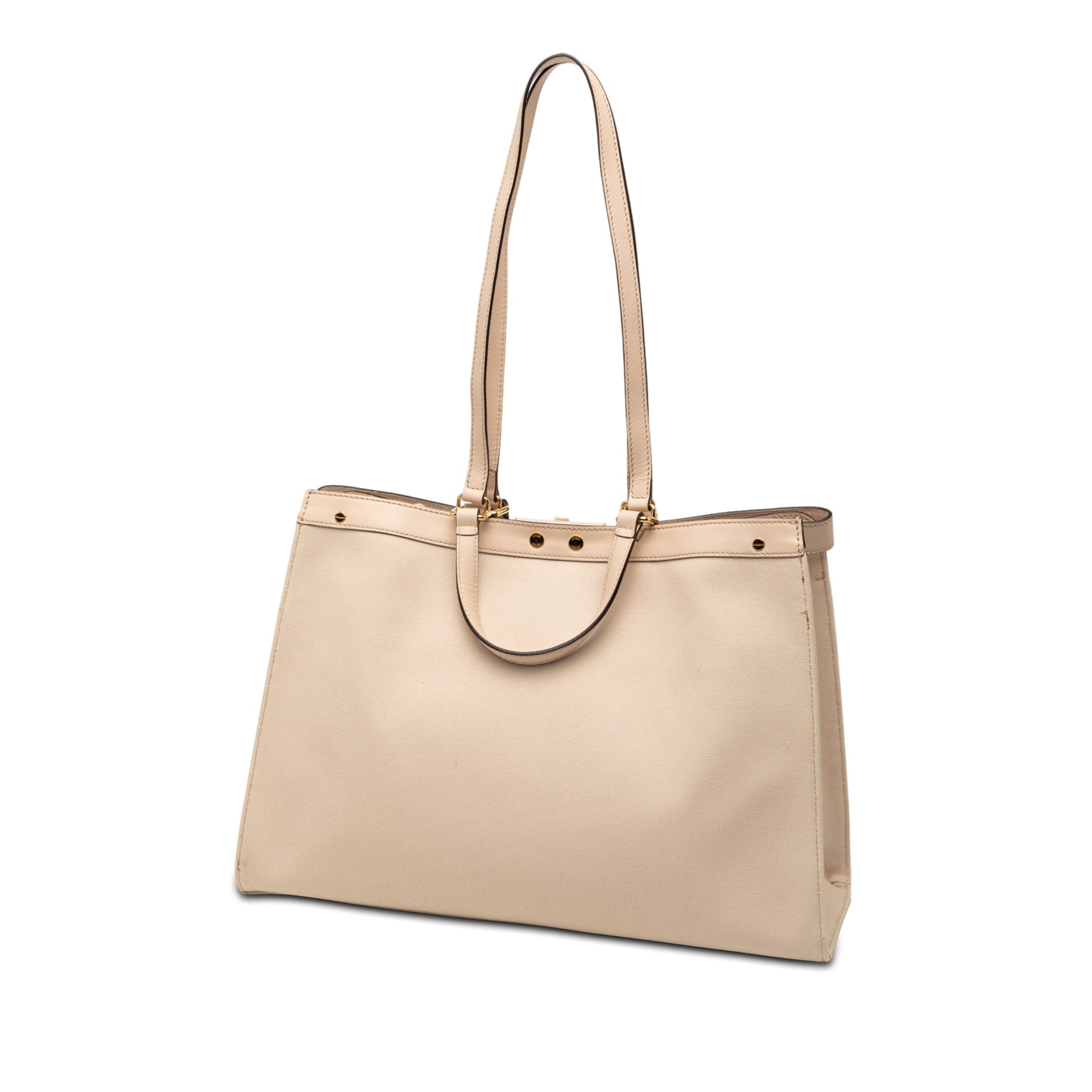 Fendi Zucca Embroidered Canvas Peekaboo X Tote