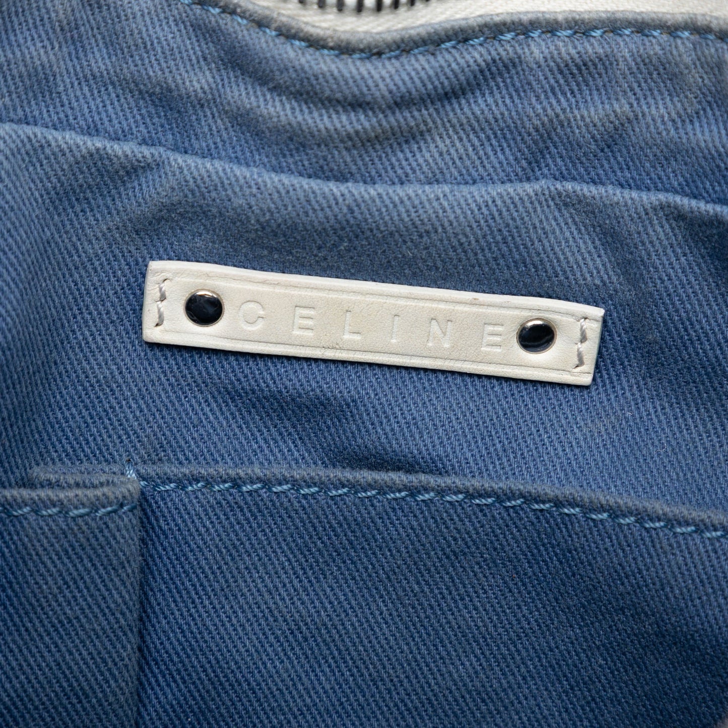 Celine Macadam Denim Shoulder Bag