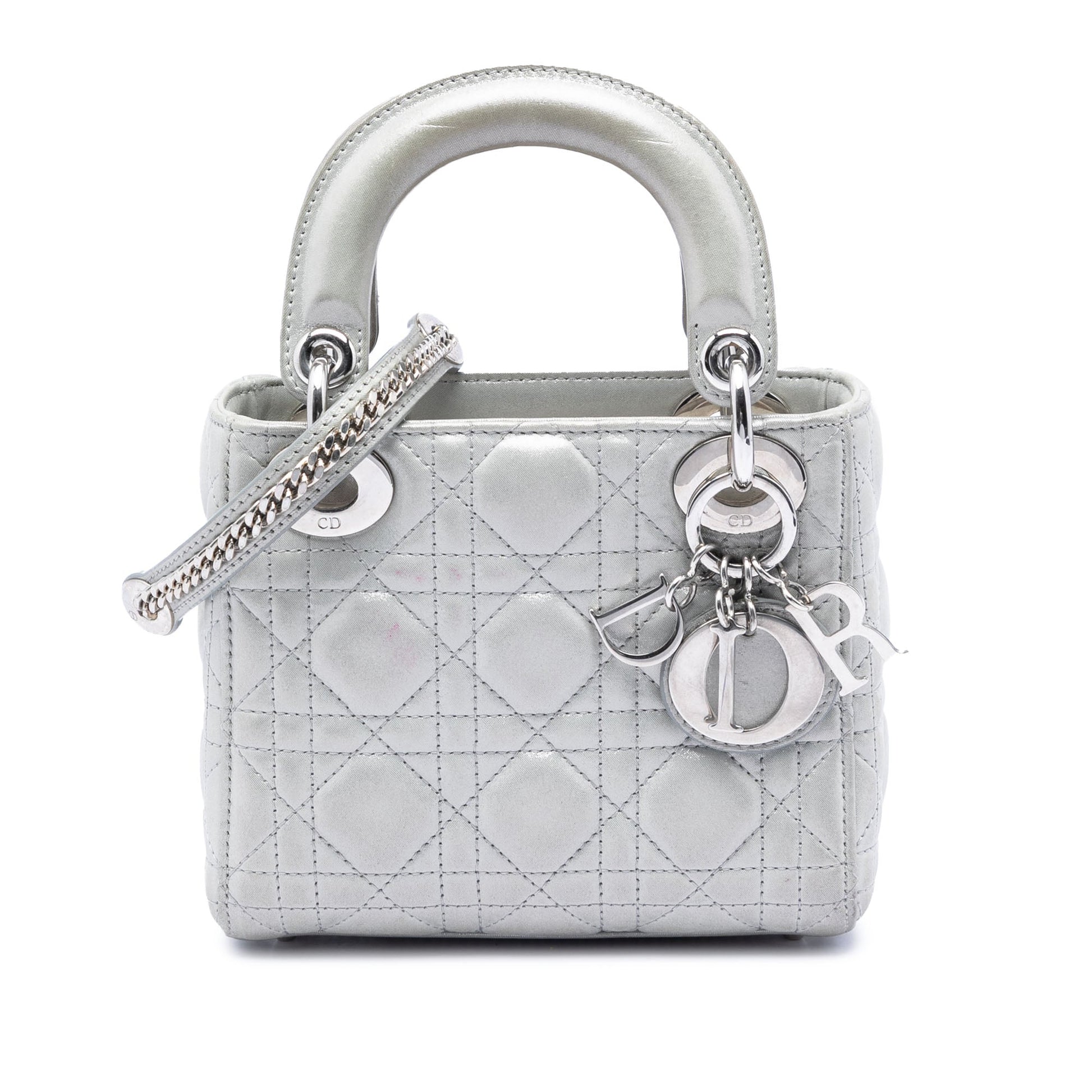 Dior Mini Iridescent Lambskin Cannage Lady Dior