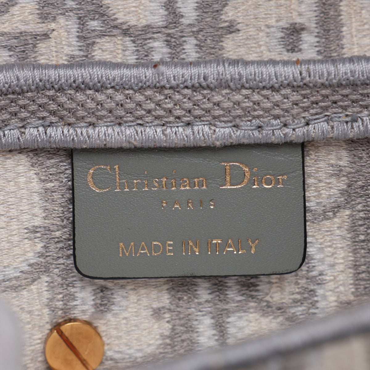 Dior Oblique Embroidered Canvas Saddle Bag — Gray