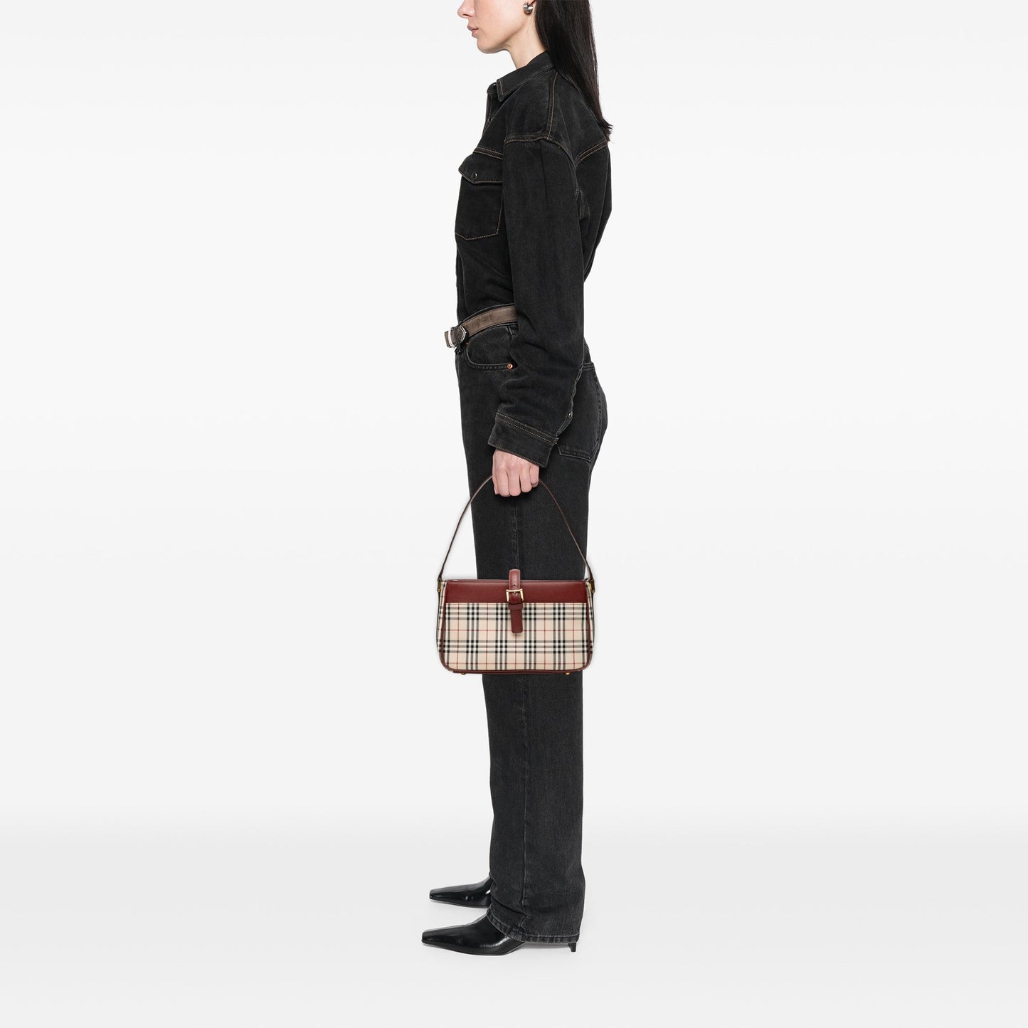 Burberry House Check Canvas Shoulder Bag